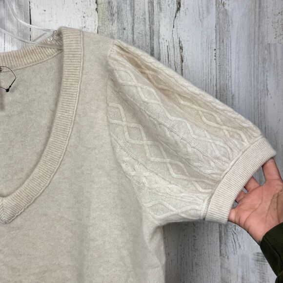 Free People Annabel 100% Cashmere Short Sleeve Sweater size XL NWOT - Picture 6 of 12